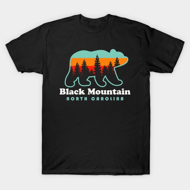 Black Mountain North Carolina Souvenir Bear T-Shirt by PodDesignShop